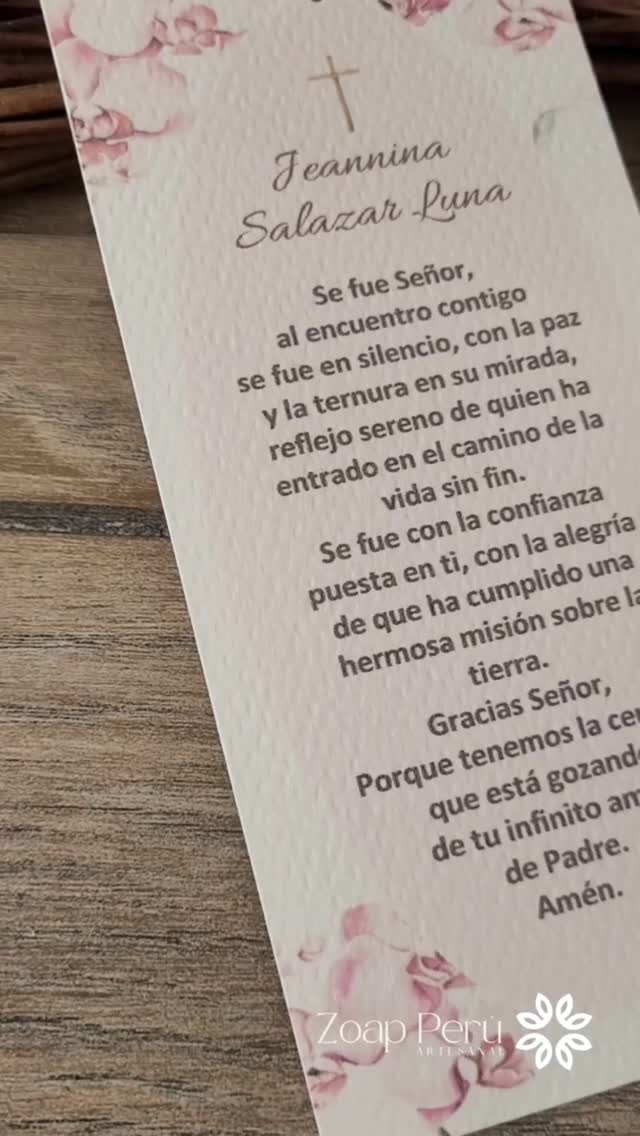 Estampa de misa con oración impresa